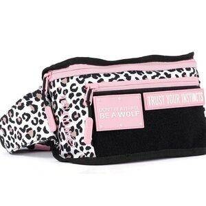 WOLFpak Tactical Fanny Pack-Chest Pack (Leopard with Pink Zip)